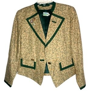 Vintage Trachtenmoden Alpentraum linen blend blazer size 38/US 8 german bohemian